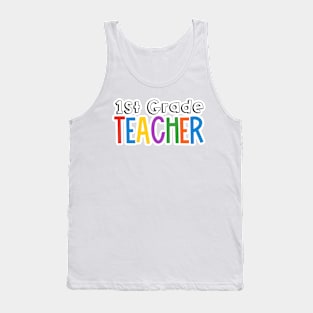 Rainbow 1st Grade Teacher Tank Top